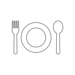 Plate, fork and spoon icon. Restaurant symbol modern, simple, vector, icon for website design, mobile app, ui. Vector Illustration