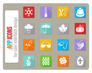 seasons icon set