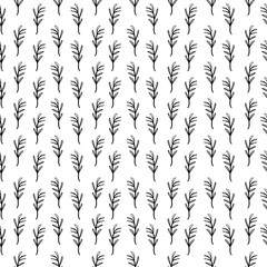 Illustration of a leaf pattern. Floral organic background. Hand-drawn sheet texture.