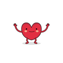 Cute Love HeartCartoon Character