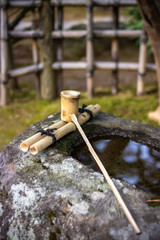 日本のつくばい　和風イメージ