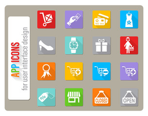 shopping and e-commerce icon set