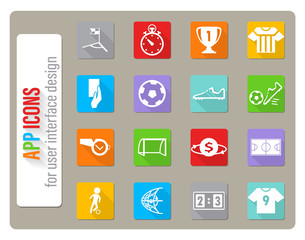 soccer icon set