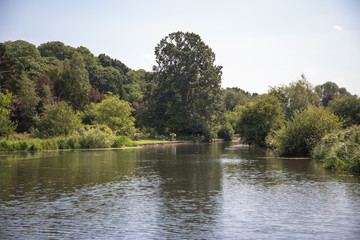 Views of the River Bure between Coltishall and Wroxham, The Broads, Norfolk, UK