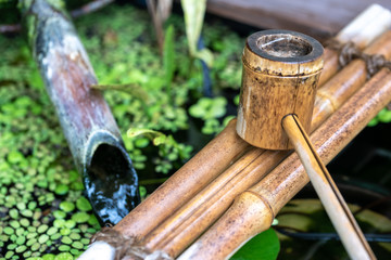 日本のつくばい 和風イメージ