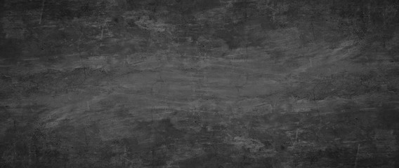 panorama black concrete background wall, abstract grunge loft texture