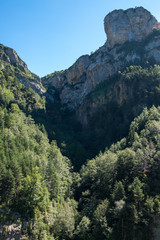 Fototapeta na wymiar View of Cañón de Añisclo, Huesca Pyrenees. National Park of Ordesa - Monte Perdido