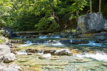 Watherfall on Cañón de Añisclo, Huesca Pyrenees. National Park of Ordesa - Monte Perdido
