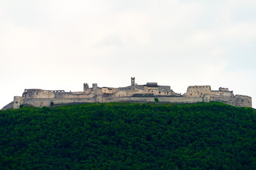 Fototapeta na wymiar Castel Beseno, along the Adige valley near Rovereto