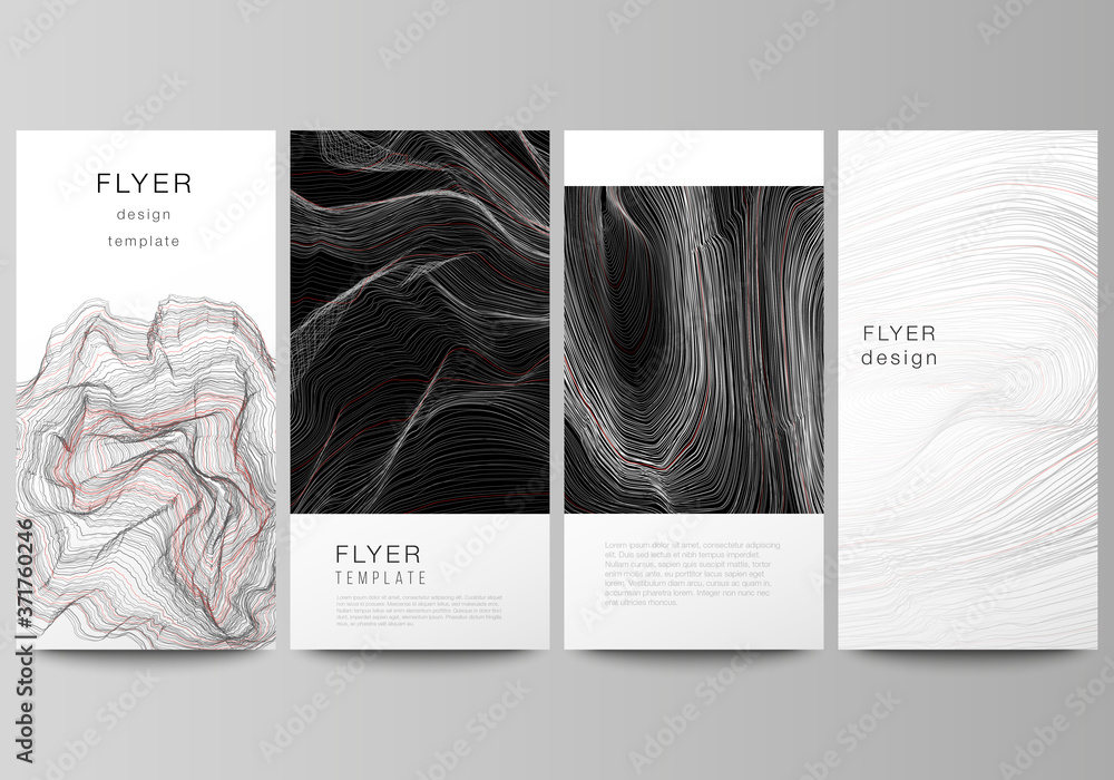 Poster the minimalistic vector illustration of the editable layout of flyer, banner design templates. 3d gr