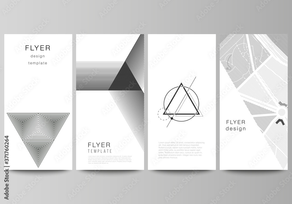 Poster the minimalistic vector illustration of the editable layout of flyer, banner design templates. abstr
