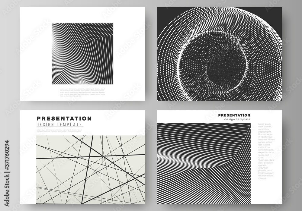 Poster vector illustration of the editable layout of the presentation slides design business templates. geo