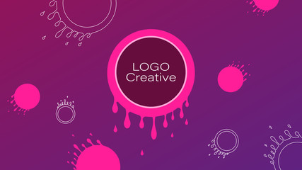 Creative logo. Violet. Vector illustration. Stock illustration.