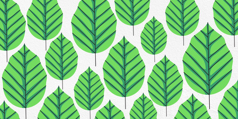 green leaves seamless pattern