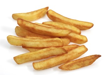 French Fries against White Background