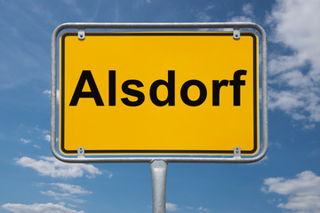 Ortstafel Alsdorf