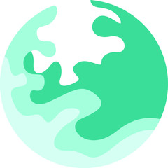 Vector Design of a Water Logo in Blue