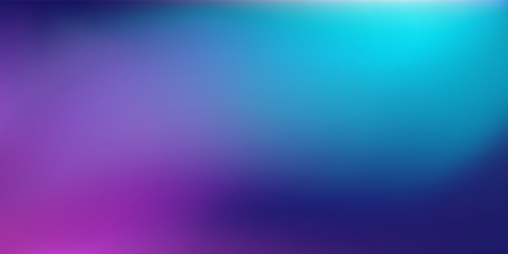 Abstract Blurred purple blue teal background. Soft light gradient backdrop with place for text. Vector illustration for your graphic design, banner, poster or website