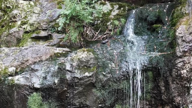 waterfall along high falls trail in the talladega national forest, alabama, usa