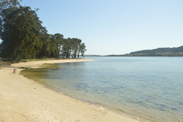 The stunning turquise beaches around Illa da Toxa in Galicia in Northern Spain