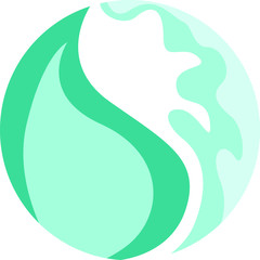 Vector Design of a Water Logo in Blue