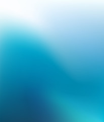 Abstract Gradient blue white background. Blurred turquoise water backdrop. Vector illustration for your graphic design, banner, summer or aqua poster, website