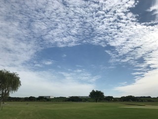 clouds over the field