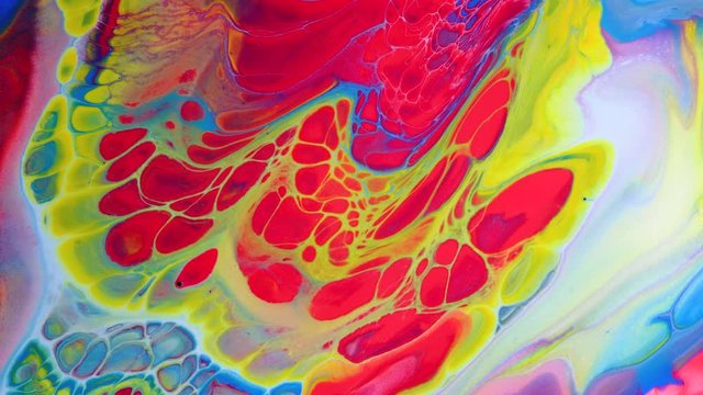 4K Footage,  Abstract color moving background closeup, Acrylic paint pouring background, Luxury colors Slow motion shot,
