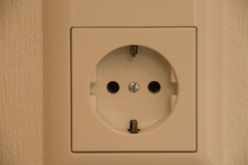 Detail of an electric outlet