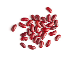 red beans on white background