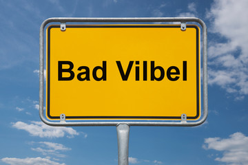 Obraz premium Ortstafel Bad Vilbel