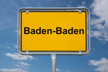 Fototapeta premium Ortstafel Baden-Baden