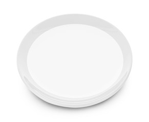 empty plate isolated on white background