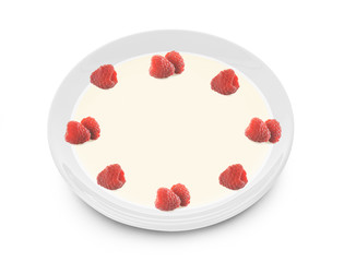 empty plate isolated on white background