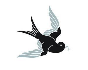 Flying swallow logo image