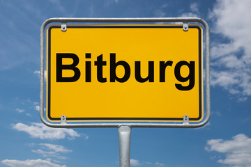 Fototapeta premium Ortstafel Bitburg