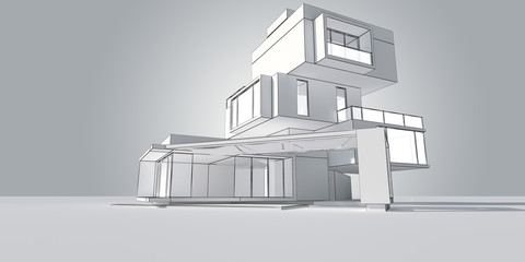 Multilevel modern house project