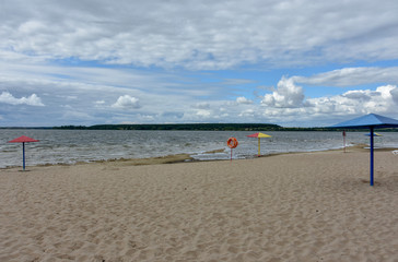 
beach on the lake
