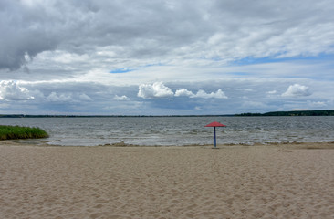 
beach on the lake