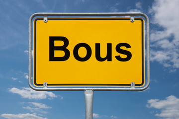Ortstafel Bous