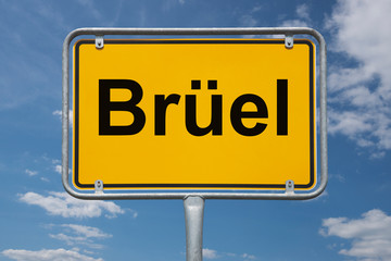 Ortstafel Brüel