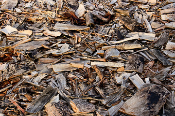 Wood chips and bark 