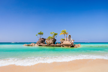 Willys Rock island at Boracay beach