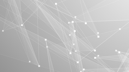 Abstract technology and science polygonal space low poly background Tone gray with connecting dots and lines.