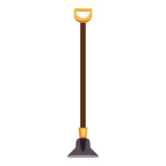 Garden hoe icon. Cartoon of garden hoe vector icon for web design isolated on white background