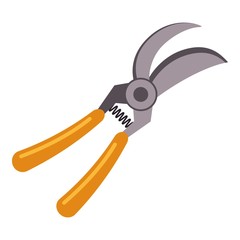 Farming secateurs icon. Cartoon of farming secateurs vector icon for web design isolated on white background