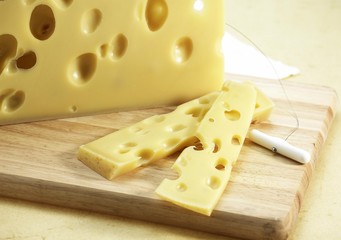 Emmental, Swiss Cheese produced from Cow's Milk