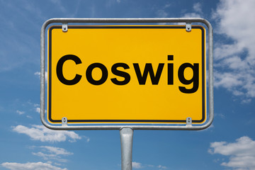 Fototapeta premium Ortstafel Coswig