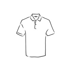 Polo shirt vector sketch icon isolated on background. Hand drawn Polo shirt icon. Polo shirt, vector sketch illustration