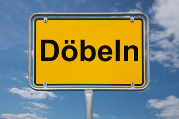 Fototapeta premium Ortstafel Döbeln